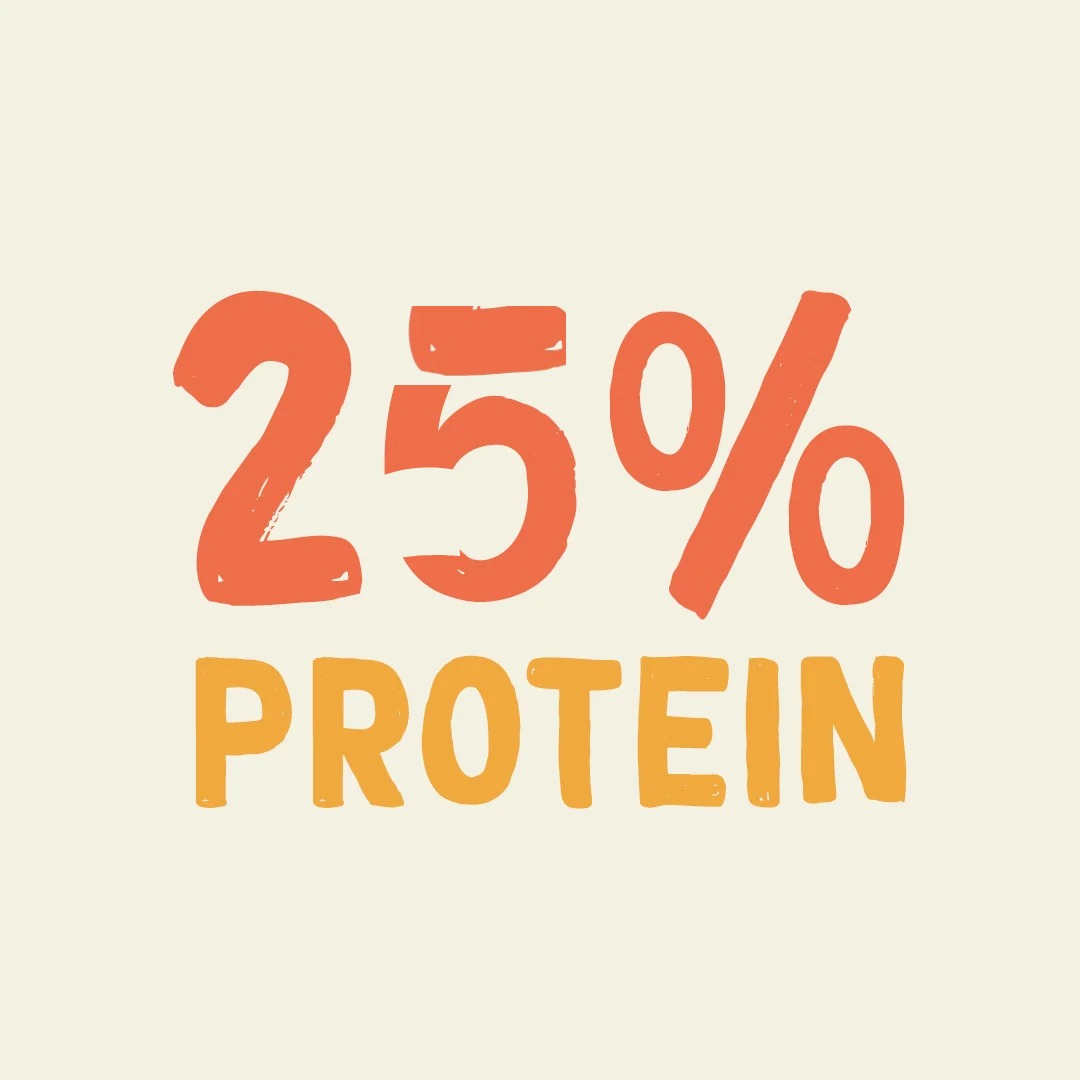 25% protein